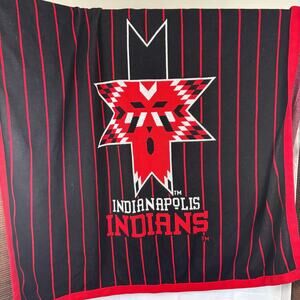 Indianapolis Indians MLB Baseball Team Blanket J.C. Knitwear Acrylic 57x 52